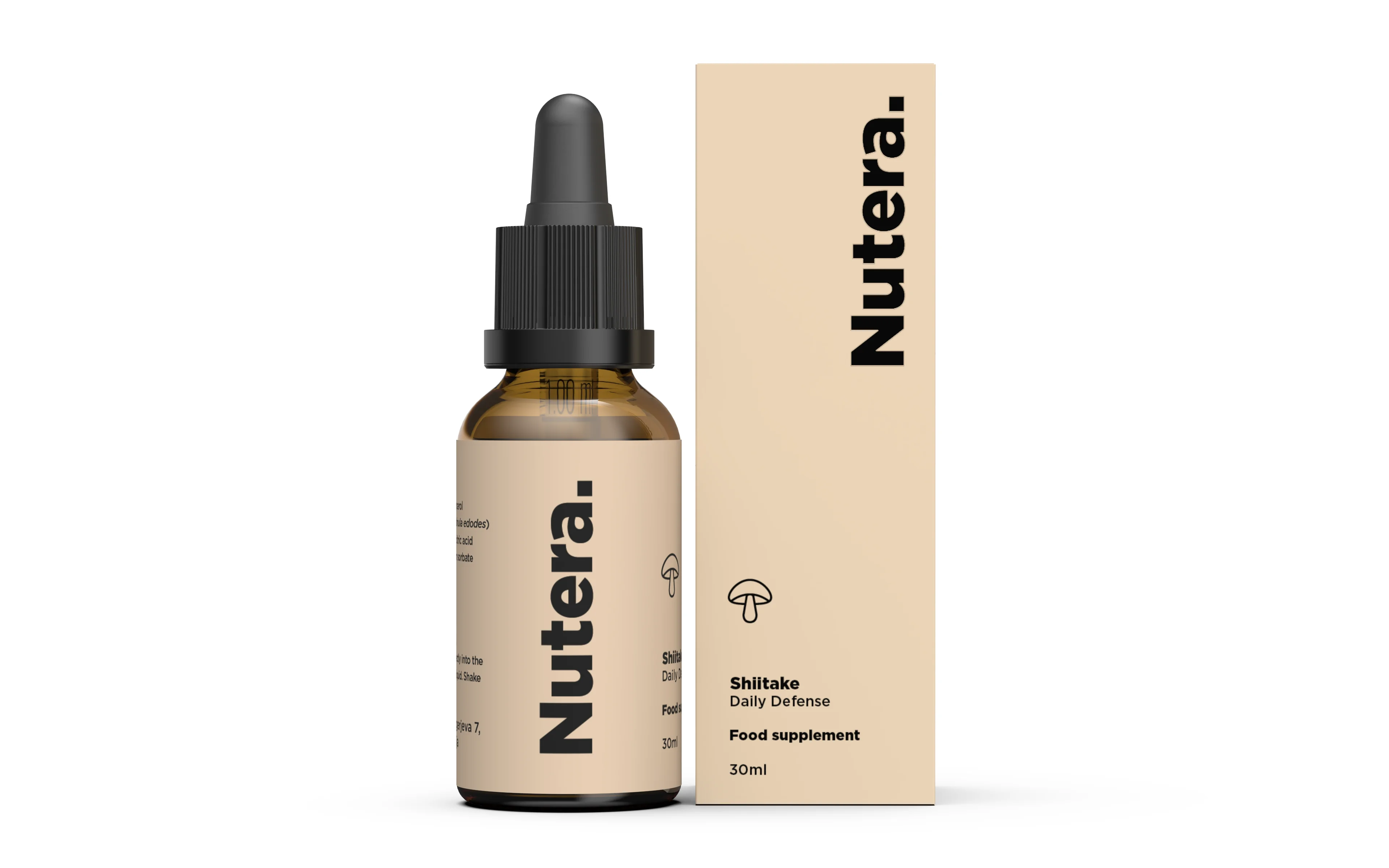 NUTERA Shiitake 30 ml — mushroom extract bottle